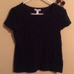 Navy work blouse